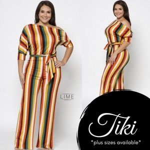 Multi stripe jumpsuit